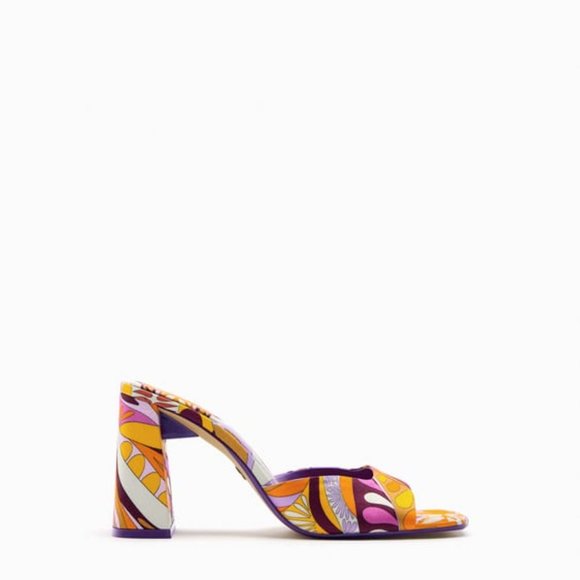 PRINTED HIGH HEEL SANDALS Size 6 - Picture 4 of 7